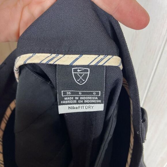 Nike Men’s Black Fit Dry Swoosh Pleated Chino Golf Short Size 35 - Picture 5 of 8